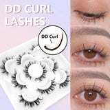 Lashes DD Curl 10-23mm Russian Lashes 3D Mink Eyelashes Reusable Fluffy Russian Strip Lashes eyelashes extensions