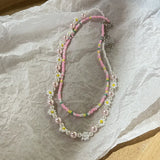 Bohemia Handmade Colorful Seed Beads Necklace set Choker Simple Women Fashion Pearl Flower Necklaces Collar Sweet Jewelry Gifts