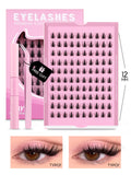 Cluster Lashes Kit Manga Lashes Natural Eyelash extension Cluster Natural Volume Individual Lashes Mixed Tray Lashes