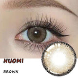 Soft Colored Contact Lens Mate Case Portable Eye Lenses Box Travel Kits Nuomi Brown