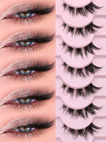 Cat Eye Lashes Half Lashes Soft Natural Faux Mink Eyelashes Fake Lashes Natural Look Wispy Winged End Eye Elongated