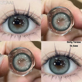 UYAAI Korean Fashion y2k Lenses Color Contact Lenses for Eyes Blue Eye Lens Brown Natural Colored Pupils for Eyes