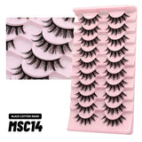 5/10 Pairs Natural False Eyelashes Manga Lashes 3d Faux Mink Lashes Soft Winged Natural Realistic Eyelash Extension