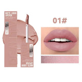 Matte Liquid Lipstick 6 Colors Long Lasting Lip Ink Lip Tint Non-stick Cup Nude Lip Gloss Waterproof Cosmetics Make Up