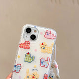 Cute Cat Animal Phone Case for IPhone 13 Funda IPhone 14 15 16 Pro Max 15pro 14pro Lovely Kitty Silicone Soft Protective Cover