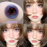 2pcs Natural Blue Lens Colored Prescription Contact Lenses for Eyes Beauty Pupils Myopia Eye Color Lenses Violet Lenses