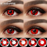 EYESHARE 1Pair Contact Lenses Color for Cosplay Contact Lenses for Eyes Yearly Halloween Contact Lenses Red Lenses Yellow Lenses