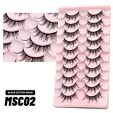 5/10 Pairs Natural False Eyelashes Manga Lashes 3d Faux Mink Lashes Soft Winged Natural Realistic Eyelash Extension
