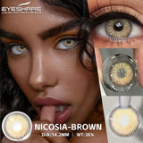 EYESHARE 1pair Natural Color Contact Lenses for Eyes Fashion Blue Lenses Gray Pupils Brown Lenses Yearly Cosmetic Green Contacts