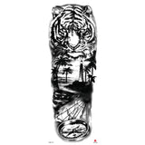Full-arm Tattoo Stickers With The Crown Of The Virgin Of Jesus And Lion Waterproof Tattoo Stickers