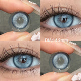 2Pcs New Pattern Color Colored Contact Soft Circular Lenses Beauty Pupil Blue Series Eyes Makeup Blue High Quality