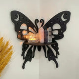 Butterfly Corner Shelf Wooden Crystal Display Shelf Wall Mounted Corner Organizer for Corner Bedroom Bathroom Kitchen Shelf