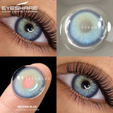 EYESHARE 1pair Natural Color Contact Lenses for Eyes Fashion Blue Lenses Gray Pupils Brown Lenses Yearly Cosmetic Green Contacts