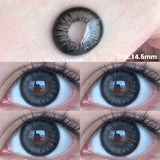 Prescription Contact Lenses Myopia Lenses with Diopters Green Pupils Color Contact Lenses for Eyes Blue Lens 1 Pair/2pcs
