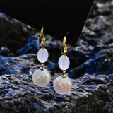 New Trend Simulation Pearl Long Earrings Women's Flower Rhinestone Wedding Pendant Earrings Fashion Korean Jewelry Earrings