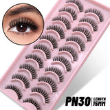 Lashes 5/10 Pairs 3D Faux Mink Lashes Fluffy Soft Wispy Volume Natural long False Eyelashes Reusable Eyelashs Makeup