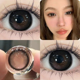 2Pcs Red Color contact lenses with grade 14.5MM 1 year use contacts for women students cosplay cosmetics contact lenses