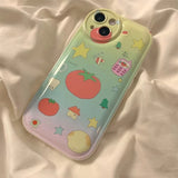Gradual Tomato Phone Case For iPhone 14 Plus 7 8 X XS XR 11 12 13 Pro Max Silicone Case Cover With holder