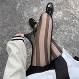 Striped Thigh High Stockings Pantyhoses Lingerie Hosiery Ultra-thin Nylon Tights Pantyhose Women Black Tights Body Stockings New