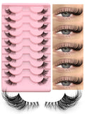 Half Lashes Half Lashes Soft Natural Clear Band Lashes Natural Look Faux Mink Wispy Mink Eyelashes Extension Makeup