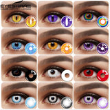 EYESHARE 2pcs Cosplay Color Contact Lens Colored Lenses for Eyes Anime Lenses Colored Contacts Yearly Colored Pupils For Eyes