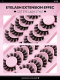 False Eyelashes Cat Eye Fluffy Faux Mink Lashes Wispy Lashes Dramatic Long Thick Volume Mink False Eyelashes Makeup