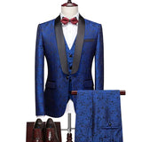Spring Autumn New Men's Casual Business Boutique Suit Three Piece Set / Men's Coat Jacket Pants Vest Trousers Waistcoat