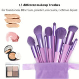Professiona 13PCS Makeup Brushes Set Foundation Eyeshadow Blush Powder Blending Soft Fluffy Cosmetic Full Set Female Makeup Tool