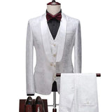 Spring Autumn New Men's Casual Business Boutique Suit Three Piece Set / Men's Coat Jacket Pants Vest Trousers Waistcoat