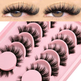 False Eyelashes Cat Eye Fluffy Faux Mink Lashes Wispy Lashes Dramatic Long Thick Volume Mink False Eyelashes Makeup