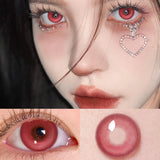 1 Pair Colorcon Korean Lenses Colored Contact Lenses with Degree Myopia Lenses Pink Lenses Green Eye Lenses