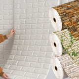 1-10pcs 70cmX1m Modern Home Decoration Brick Pattern PVC 3D Room Decor DIY Self-adhesive Wallpaper Waterproof Wall Stickers