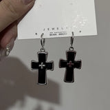 Y2K Goth Liquid Heart Star Pendant Earrings Women Zircon Love Dangle Earring Gothic Irregular Tassel Earrings