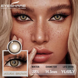 EYESHARE 1Pair Colored Contact Lenses for Eyes Brown Natural Eye Lenses Gray Contacts Green Lenses Fashion Blue Lenses Yearly