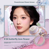 Flower Knows All series Swan Ballet Velvet Embossed Blush Matte Makeup Pressed Blusher Powder Pallet Women Gift Set