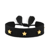 Hand Woven Bracelets Adjustable Studded Stars Bracelet Fashion Jewelry Gifts