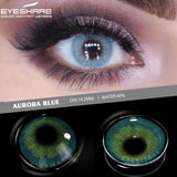 Eyeshare Colored Contact Lenses Eyes Natural 2Pcs Cosmetic Blue Green Lens Beautiful Pupil Yearly