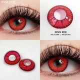 1 Pair/2pcs Vampire Lenses Sick Mary Red Cosplay Contact Lenses for Eyes Anime Colored Eye Lenses for Myopia Yearly Use