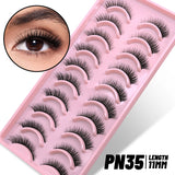 Lashes 5/10 Pairs 3D Faux Mink Lashes Fluffy Soft Wispy Volume Natural long False Eyelashes Reusable Eyelashs Makeup