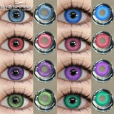 EYESHARE 1pair Halloween Cosplay Color Contact Lenses Pink Eye Contacts Anime Red Lenses Purple Lenses Beauty Makeup Eye Lens