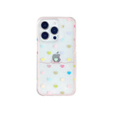 Cute Colorful Love Heart Phone Case for IPhone 13 Funda IPhone 16 15 14 Pro Max 15 pro Lovely Clear Silicone Soft Fashion Cover