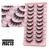5/10 Pairs Natural False Eyelashes Manga Lashes 3d Faux Mink Lashes Soft Winged Natural Realistic Eyelash Extension