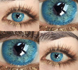 2Pcs Color Contact Lenses For Eyes Natural Colored Lens Yearly Cosmetic With Box Russian Girl-Blue