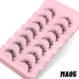 5/10 Pairs Natural False Eyelashes Manga Lashes 3d Faux Mink Lashes Soft Winged Natural Realistic Eyelash Extension