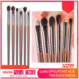 Cosmetic 2/6 pcs Makeup Eye Shadow Brush Set Goat Hair Tool Ultra Soft Make Up Tapered Blender Diffuse Kit Cut Crease Brush