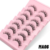 5/10 Pairs Natural False Eyelashes Manga Lashes 3d Faux Mink Lashes Soft Winged Natural Realistic Eyelash Extension