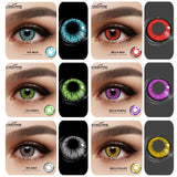 EYESHARE Color Contact Lenses for Eyes 1Pair Cosplay Contact Lenses Anime Accessories Lenses Yearly Purple Lenses Red Contacts