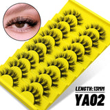5/10 Pairs Natural False Eyelashes Manga Lashes 3d Faux Mink Lashes Soft Winged Natural Realistic Eyelash Extension