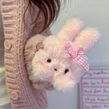 winter gift suitable for girls plush cute pink bow rabbit soft earphone protection case for airpods 1 2 3 4 pro 2 cover coque