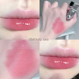 kekemood Mirror Water Lip Gloss Lip Glaze Transparent Glass Lip Oil Waterproof Liquid Lipstick Nude Brown Clear Tint Makeup